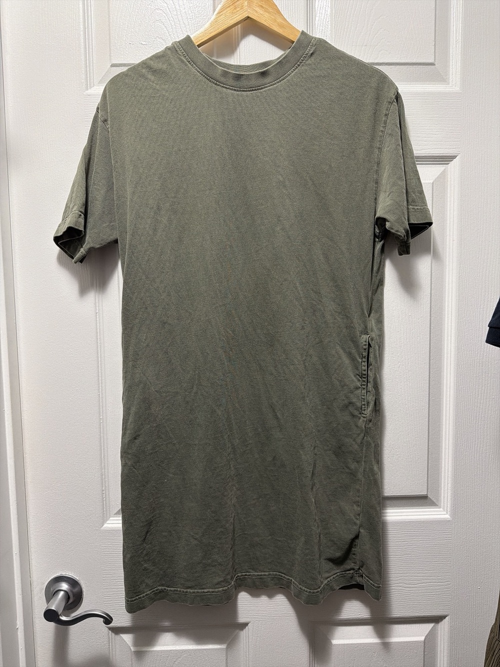 Nordstrom Treasure & Bond Olive Green Cotton Tshirt Dress